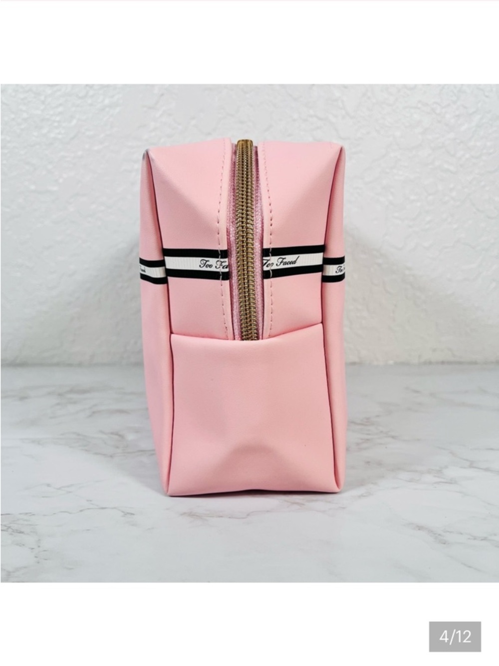 Too Faced Pink Ribbon Cosmetic Pouch - Picture 3 of 7